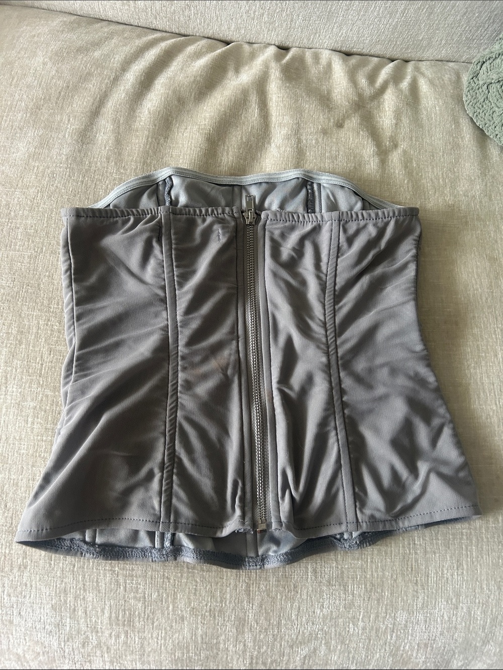 Missguided Gray Strapless Corset Bustier - Picture 2 of 2